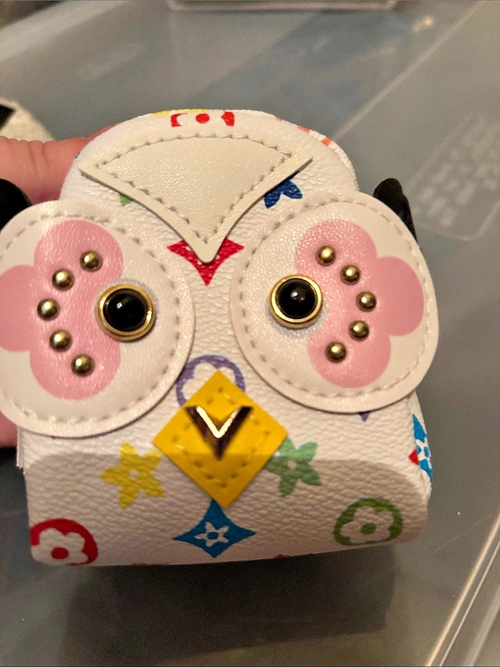 Fashion Owl Coin Purse White Multicolor